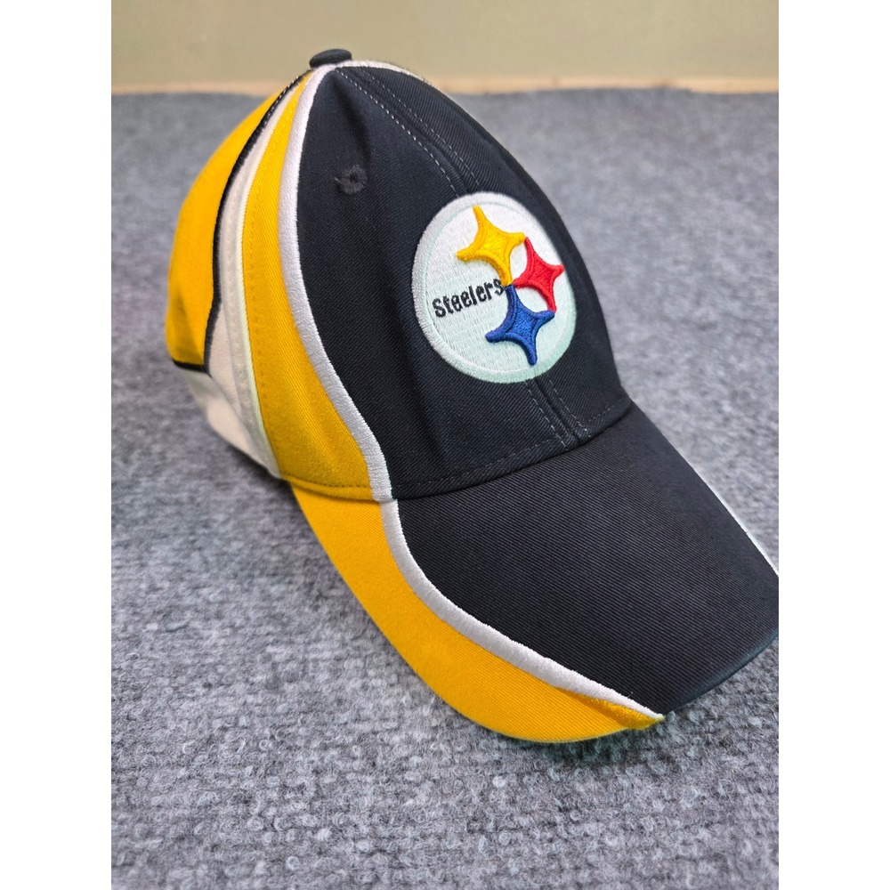Pittsburgh Steelers Hat Mens OSFA‎ NFL Team Apparel Black Gold Embroidered Cap